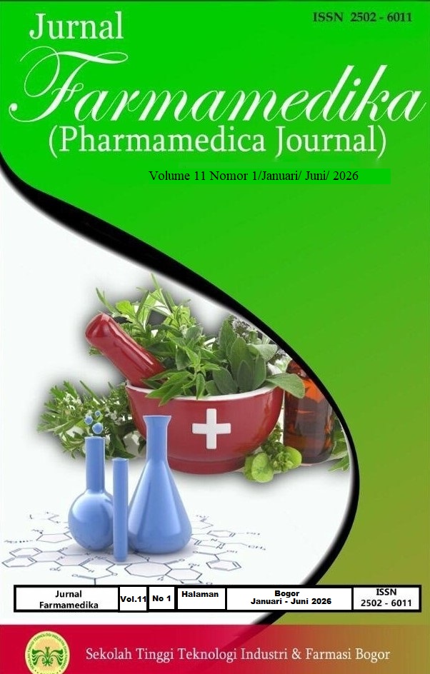 					View Vol. 11 No. 1 (2026): Jurnal Farmamedika (Pharmamedica Journal)
				